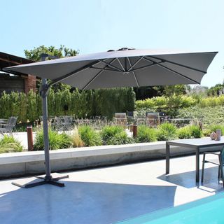 Ombrellone da Giardino Decentrato 3x4 m Alluminio