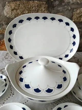 Juego de vajilla Bidasoa porcelana azul