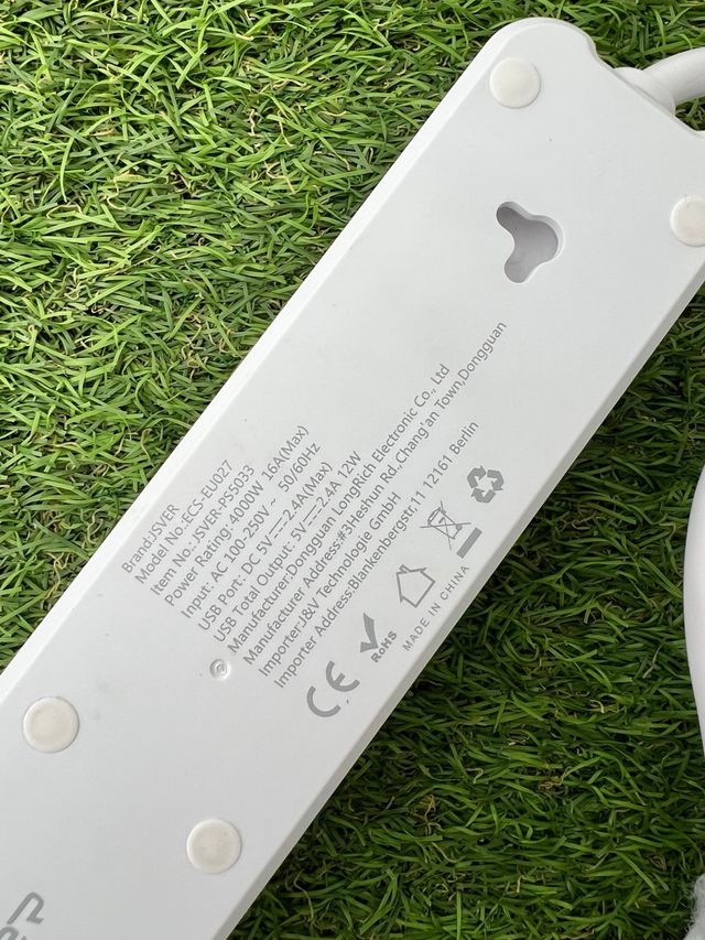 Regleta 5 Enchufes + 3 USB (Blanca)