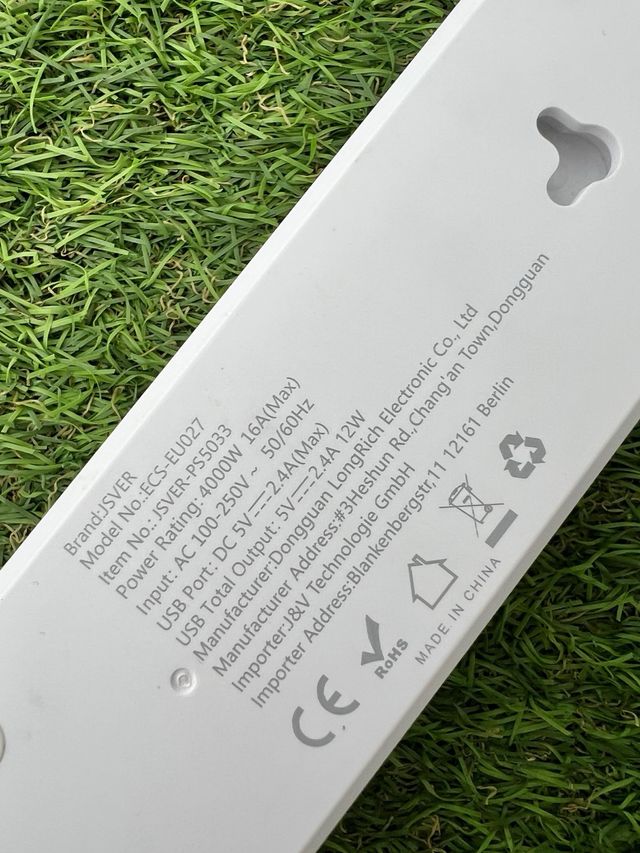 Regleta 5 Enchufes + 3 USB (Blanca)