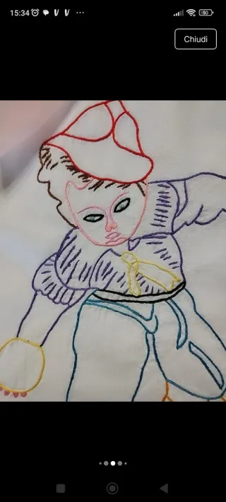 Sacca porta indumenti neonato ricamata