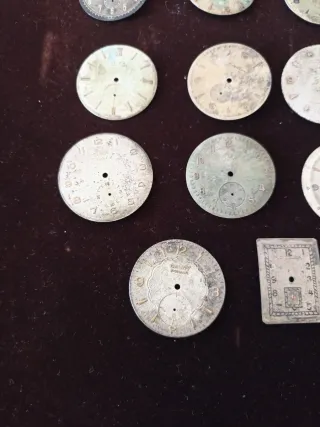 Lote 10 Esferas de Reloj Vintage