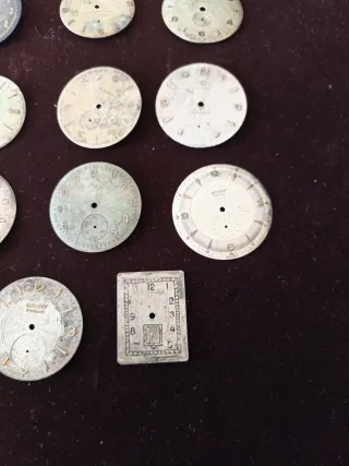 Lote 10 Esferas de Reloj Vintage