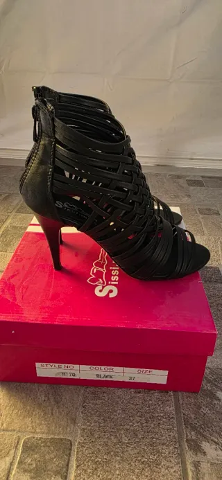 Sandali neri donna tacco alto misura 37