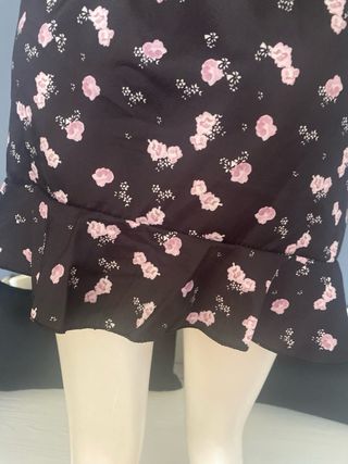 Vestitino fantasia fiori nero taglia unica