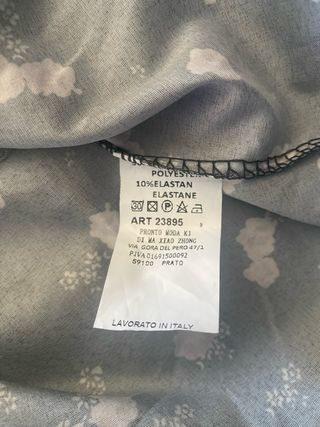 Vestitino fantasia fiori nero taglia unica