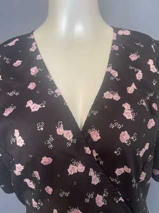 Vestitino fantasia fiori nero taglia unica