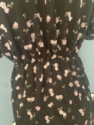 Vestitino fantasia fiori nero taglia unica