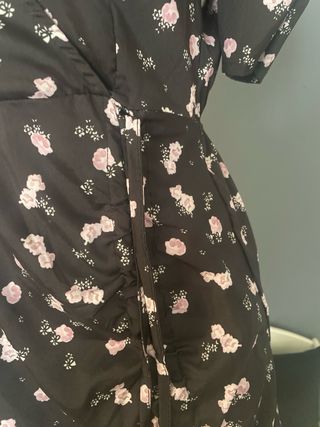 Vestitino fantasia fiori nero taglia unica