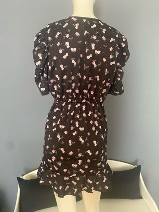 Vestitino fantasia fiori nero taglia unica