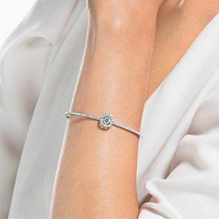 Brazalete Swarovski Sparkling Dance Plata