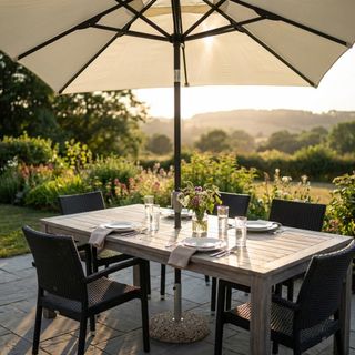 Ombrellone da Giardino 3x3 m in Alluminio Beige