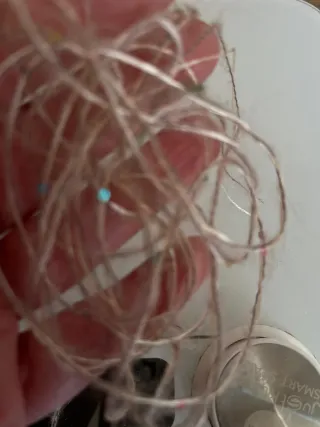 Filato mohair con paillettes