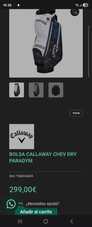 Bolsa de Golf Callaway Chev Dry 14 AI Smoke