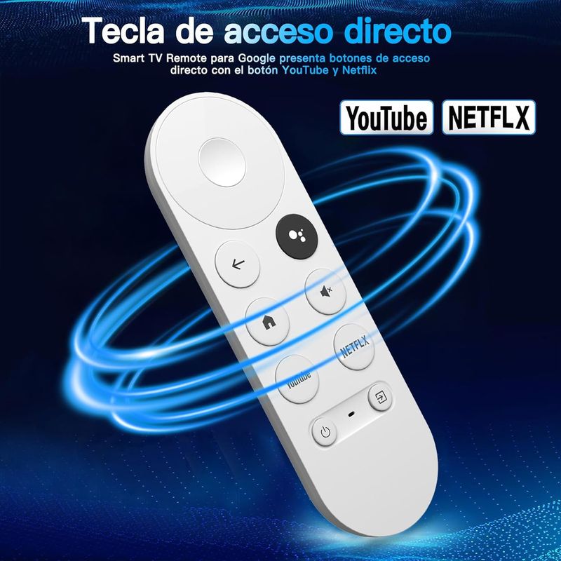 Mando Google Chromecast G9N9N Voz Blanco afbeelding 3
