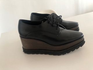 Zapato Etxart&Panno Piel Negro Tacón Cuña
