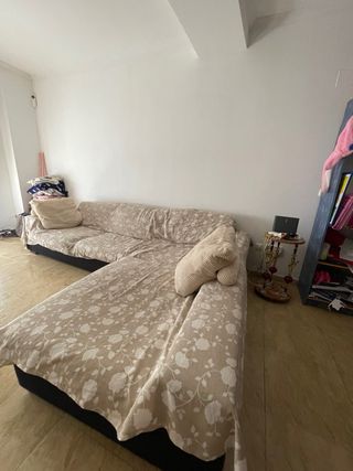 Sofá chaise longue de tela