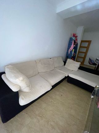 Sofá chaise longue de tela