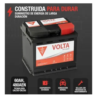 Batería Coche VOLTA L600 12V 60Ah 480A