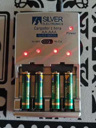 Cargador super rápido AA-AAA Silver Electronics