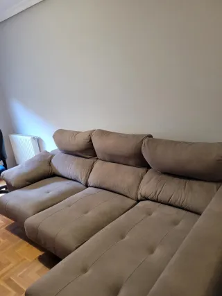 Sofá Chaiselongue Marrón elefante