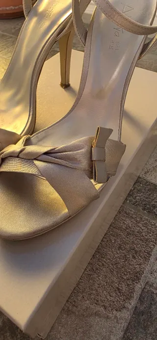 Sandali donna platino