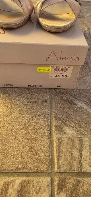 Sandali donna platino