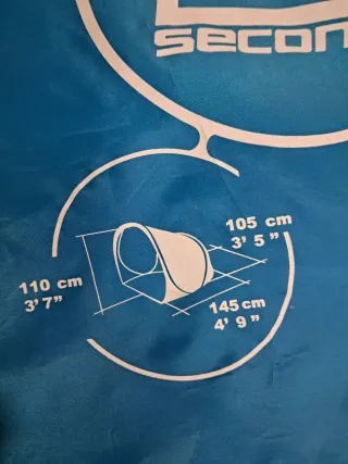 Tienda playa Decathlon azul montaje en 2 segundos