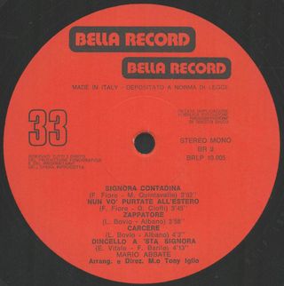 Vinilo Mario Abbate - Signora Contadina