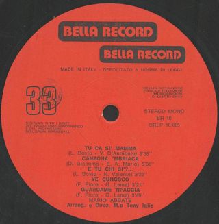 Vinilo Mario Abbate - Signora Contadina