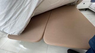 2 Bases Cama Tapizadas 160x190 cm Beige calidad