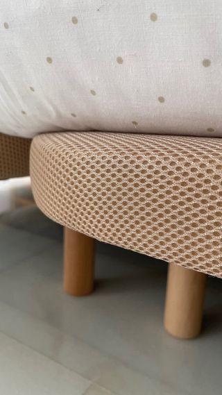 2 Bases Cama Tapizadas 160x190 cm Beige calidad