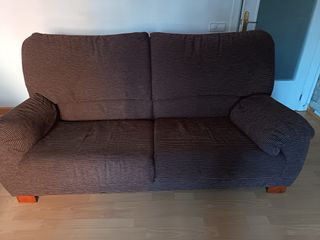 Divano in velluto marrone