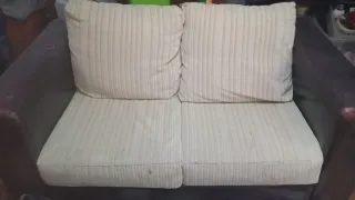 Divano a 2 posti in velluto beige