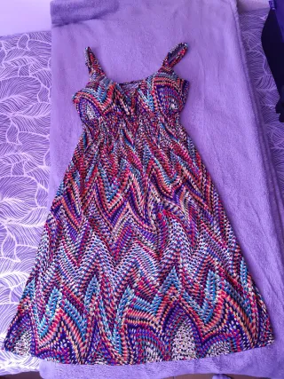Vestido estampado zig-zag