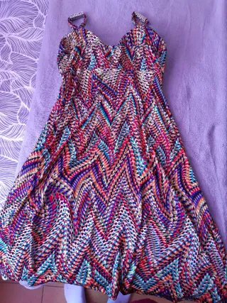 Vestido estampado zig-zag