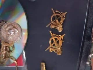 2 Pins solapa del ejercito de  Infantería ORIGINAL