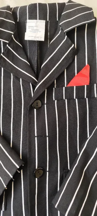 Disfraz Gánster Rayas Talla 10-12 Años