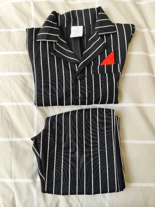 Disfraz Gánster Rayas Talla 10-12 Años