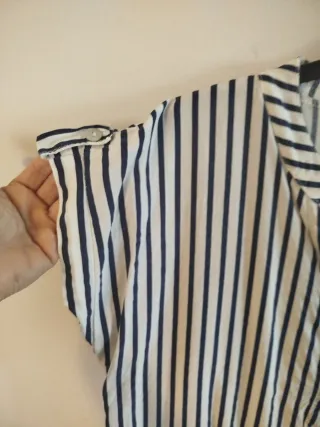 Camisa de rayas blanca y azul Talla S