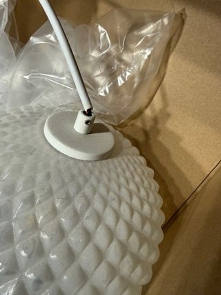 Lampadari in vetro bianco trasparente