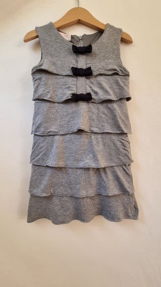 Vestito Elsy balze grigio tg 4/5 anni