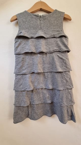 Vestito Elsy balze grigio tg 4/5 anni