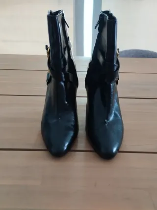 Botines de cuero Ralph Lauren negros