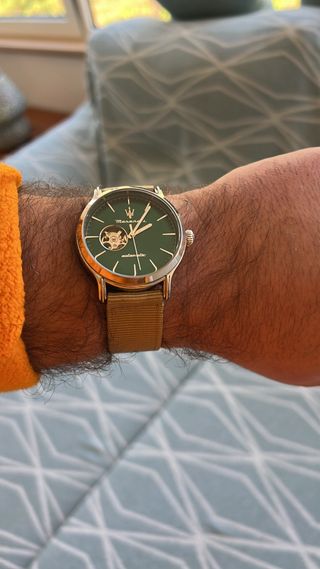 Reloj Maserati Automático Hombre Verde Dorado