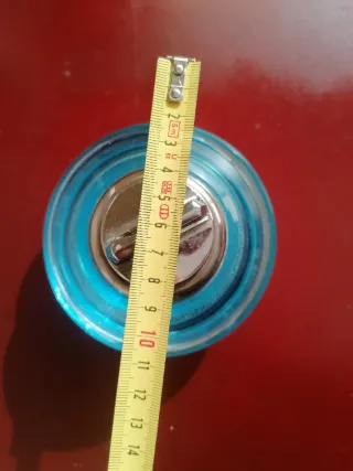 Cenicero Vintage Vidrio Azul