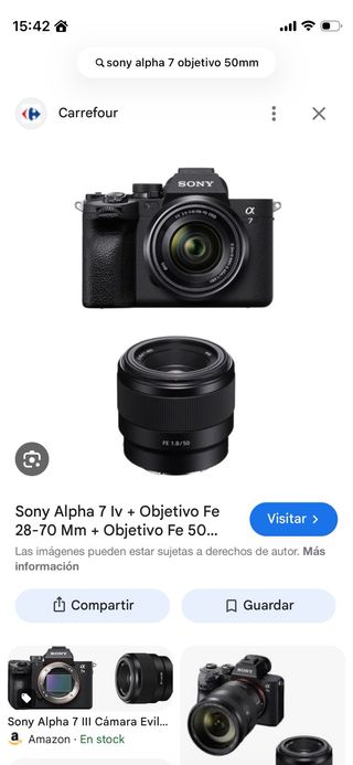 Sony Alpha 7 con objetivo