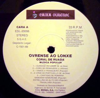 Vinilo Coral De Ruada - Ourense Ao Lonxe