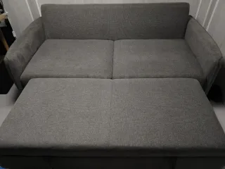 Sofá cama de matrimonio gris
