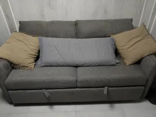 Sofá cama de matrimonio gris